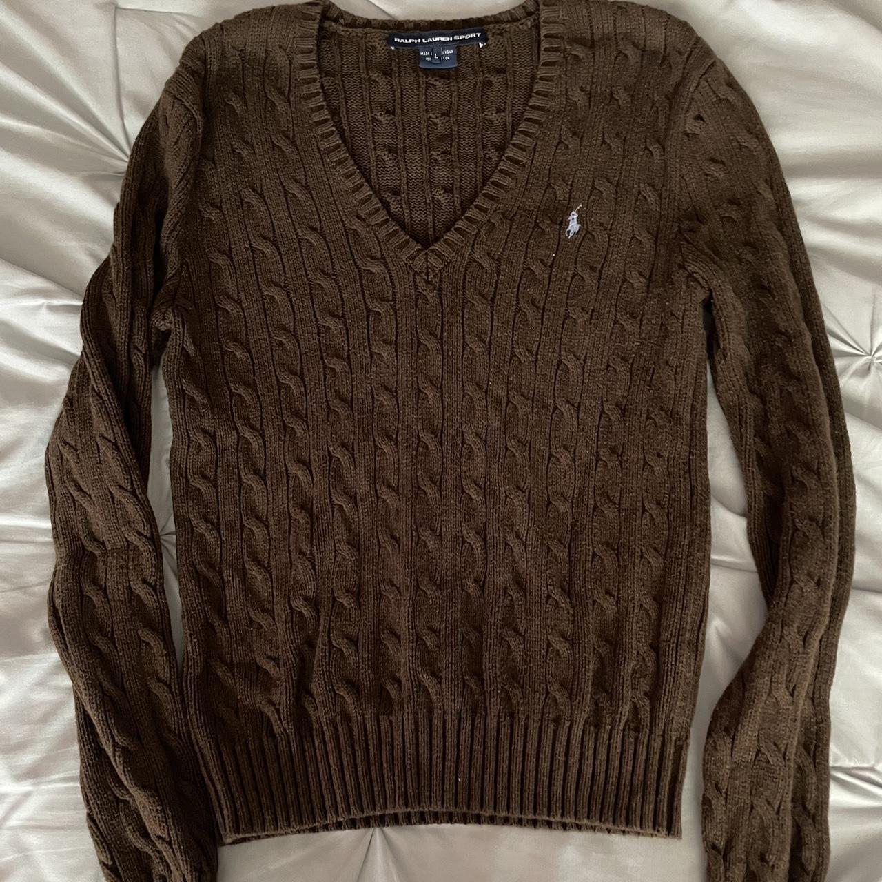 Ralph Lauren Sport V-neck sweater in excellent... - Depop