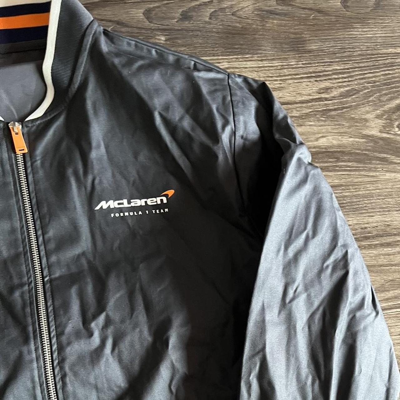 Men's Grey and Orange Jacket Depop