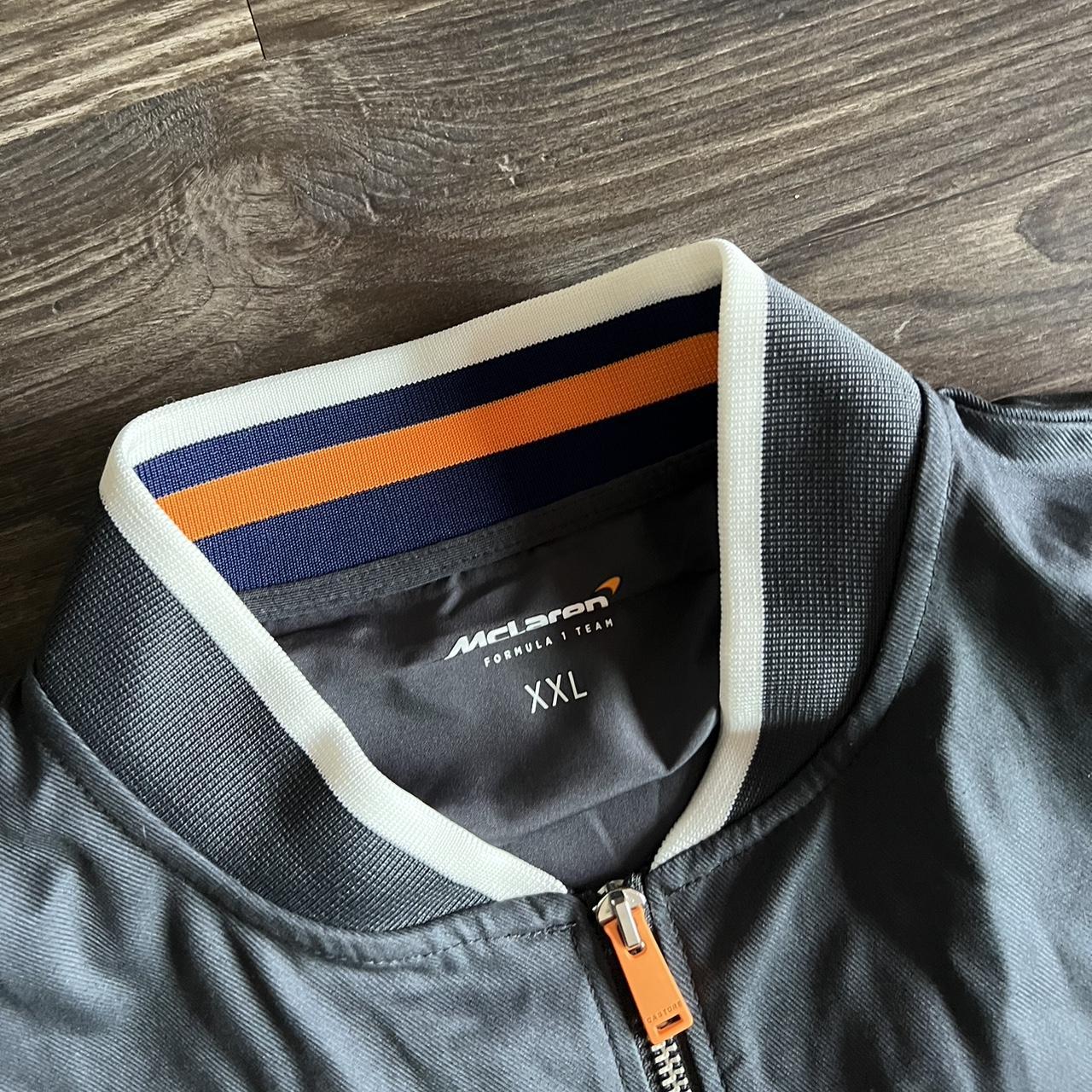 Men's Grey and Orange Jacket Depop