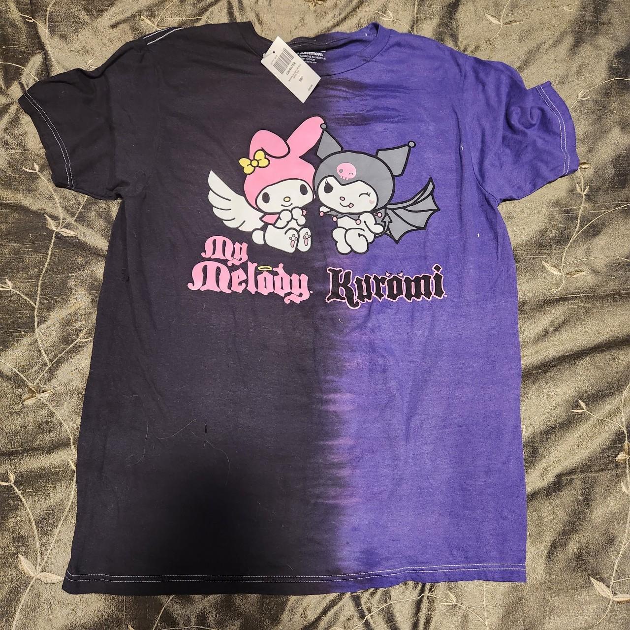 Hot Topic My Melody & Kuromi Angel Devil Split Wash... - Depop