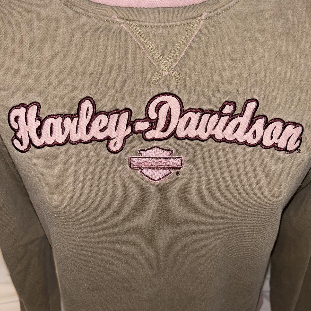 pink and brown harley davidson shirt