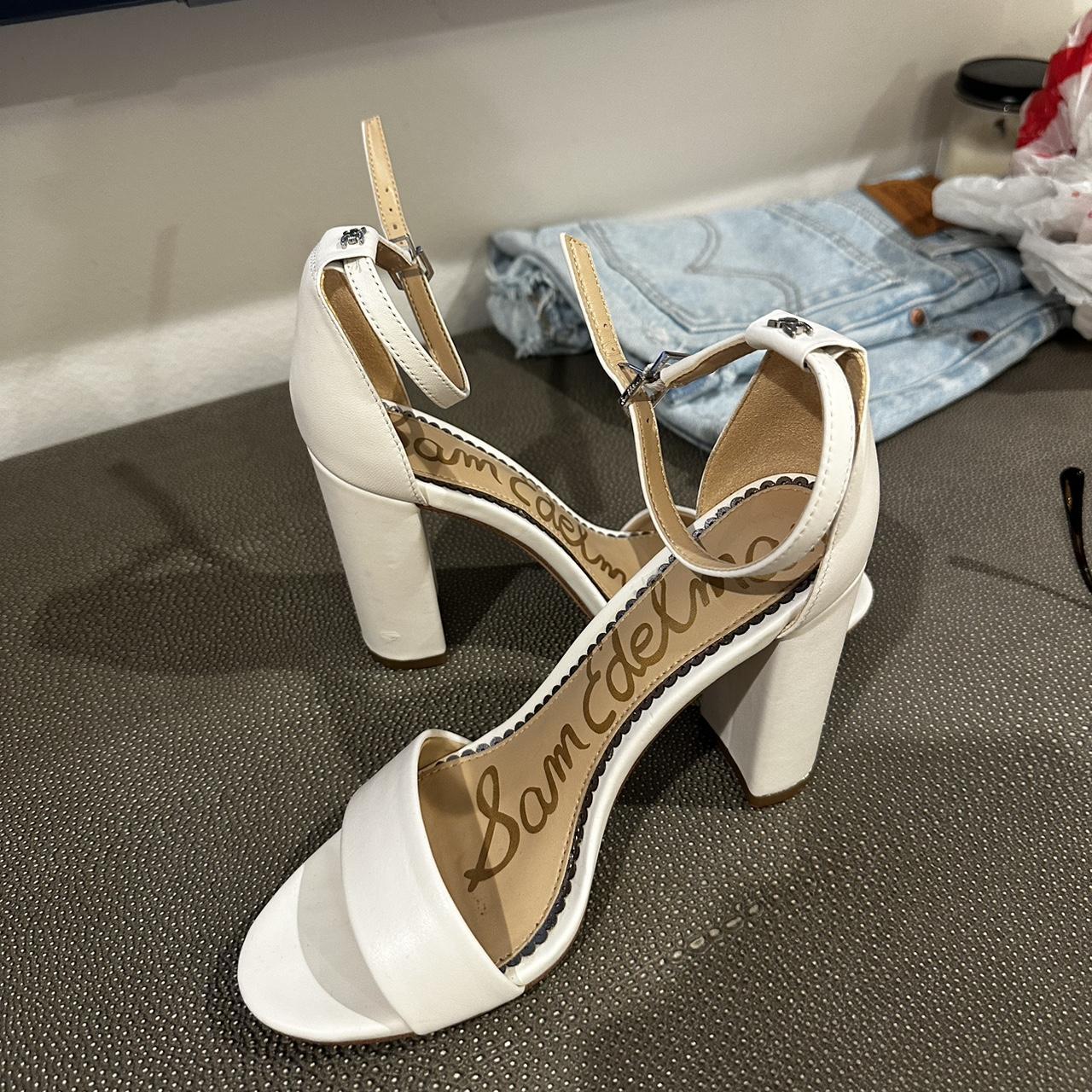 Sam Edelman Women's White Courts | Depop