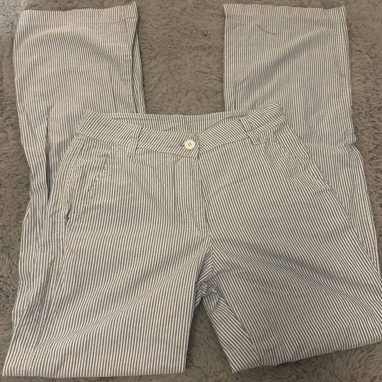 Stripped Pants, stain shown in last picture - Depop