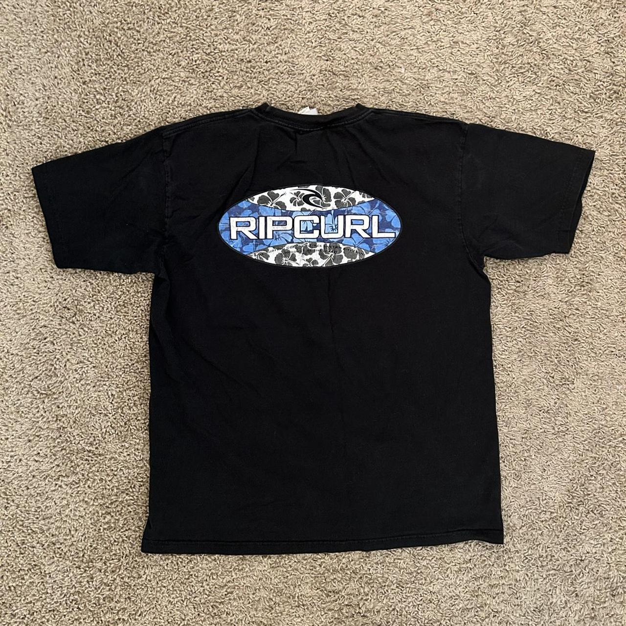 Vintage Y2K Ripcurl Graphic Tee size large slight... - Depop