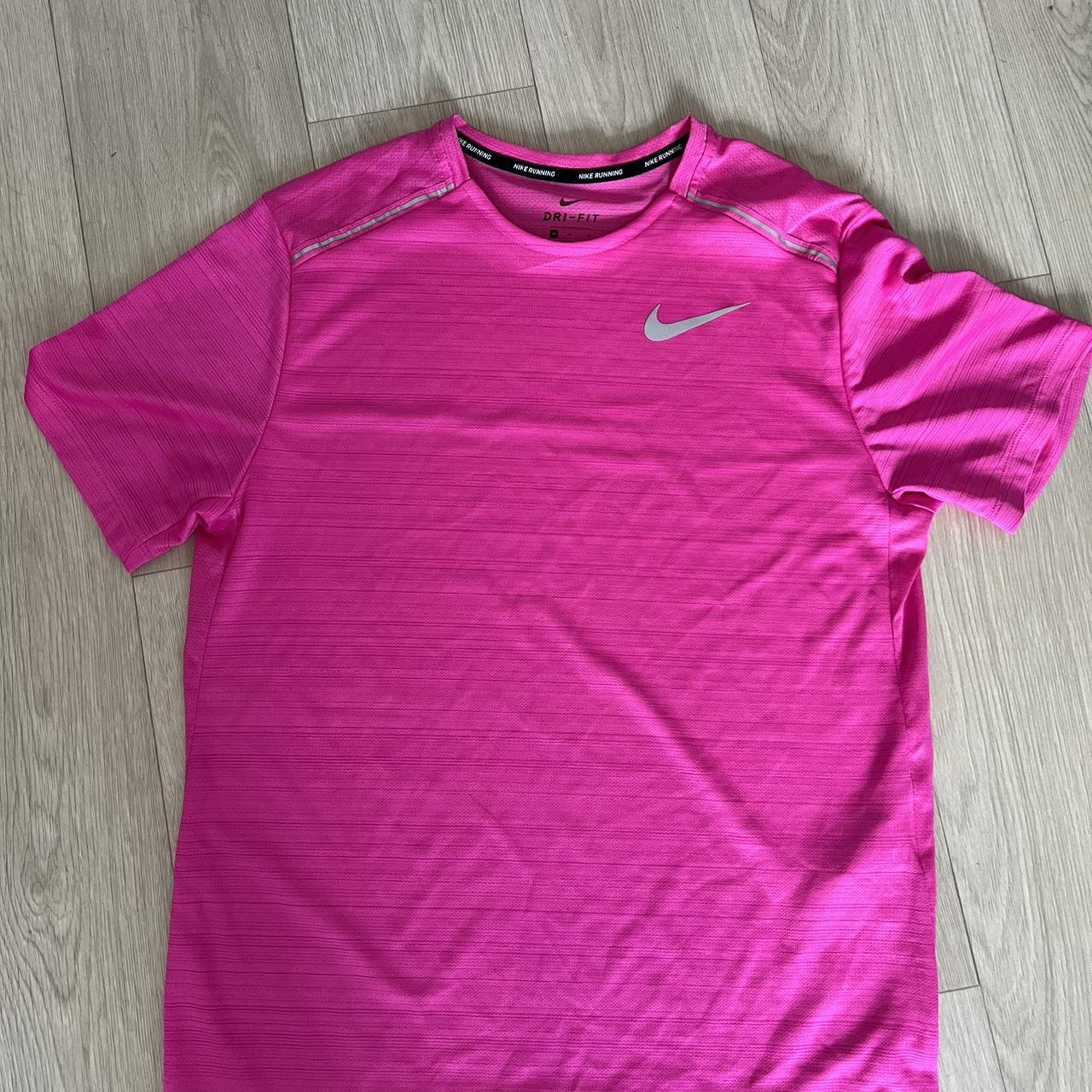 Pink Nike running shirt Size medium men’s Authentic... - Depop