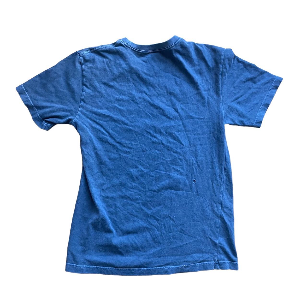 Urban Outfitters Men's Blue and Cream T-shirt (2)