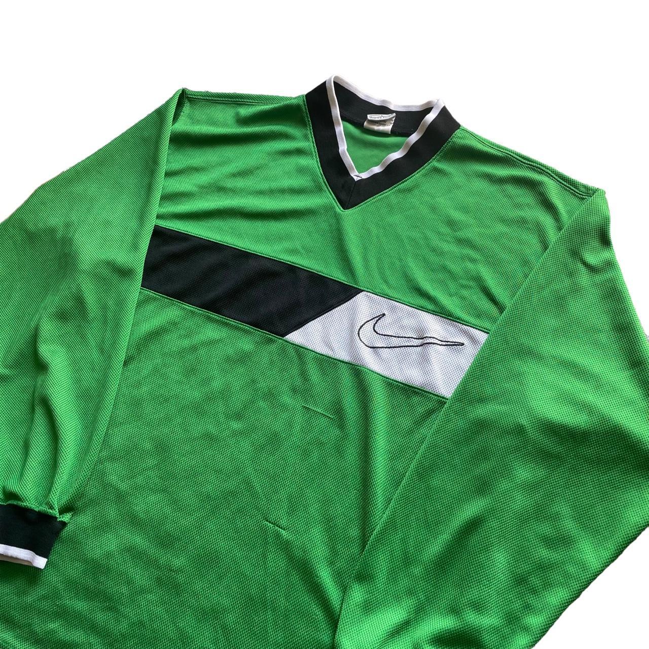 vintage 90s Nike soccer Jersey goalie long sleeve shirt black size large