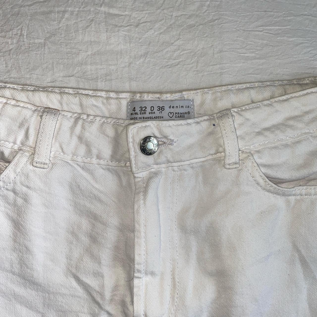 white denim skirt Primark size Depop