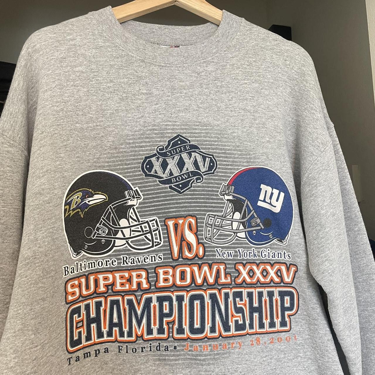 BALTIMORE RAVENS VS NEW YORK GIANTS SUPER BOWL XXXV VINTAGE T SHIRT