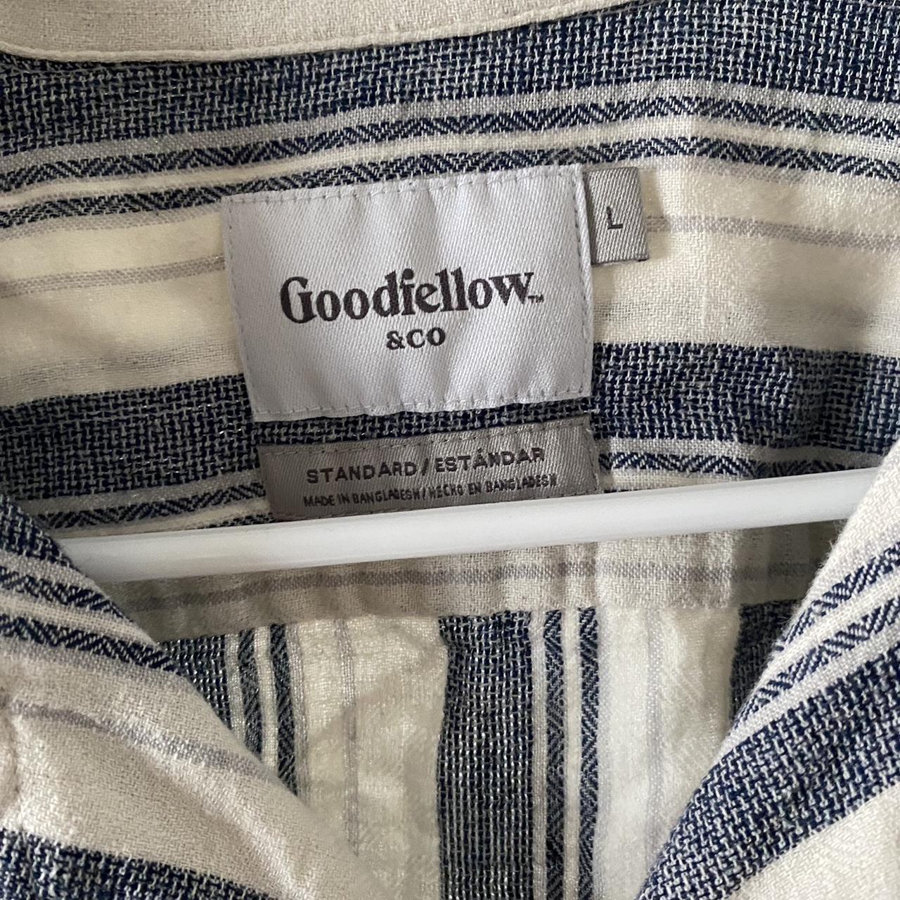 Goodfellow & Co. Men's Cream and Blue Shirt | Depop