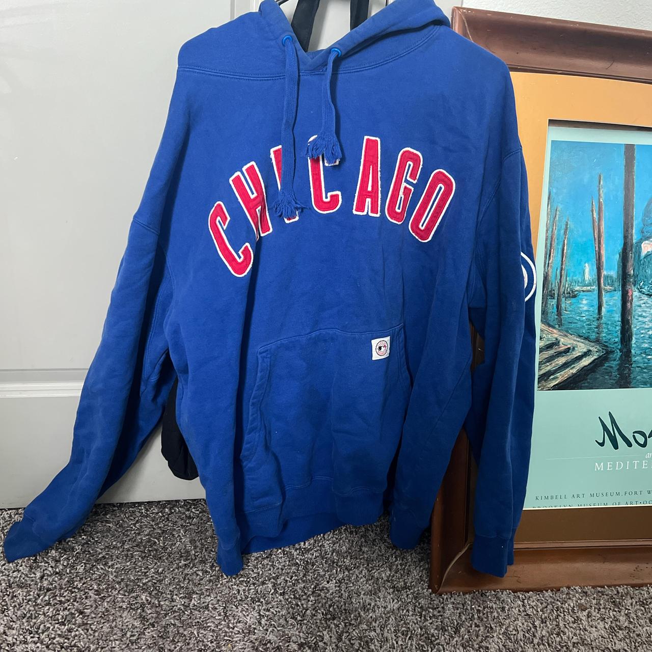 Stitches Chicago Cubs hoodie This goes hard Patch on