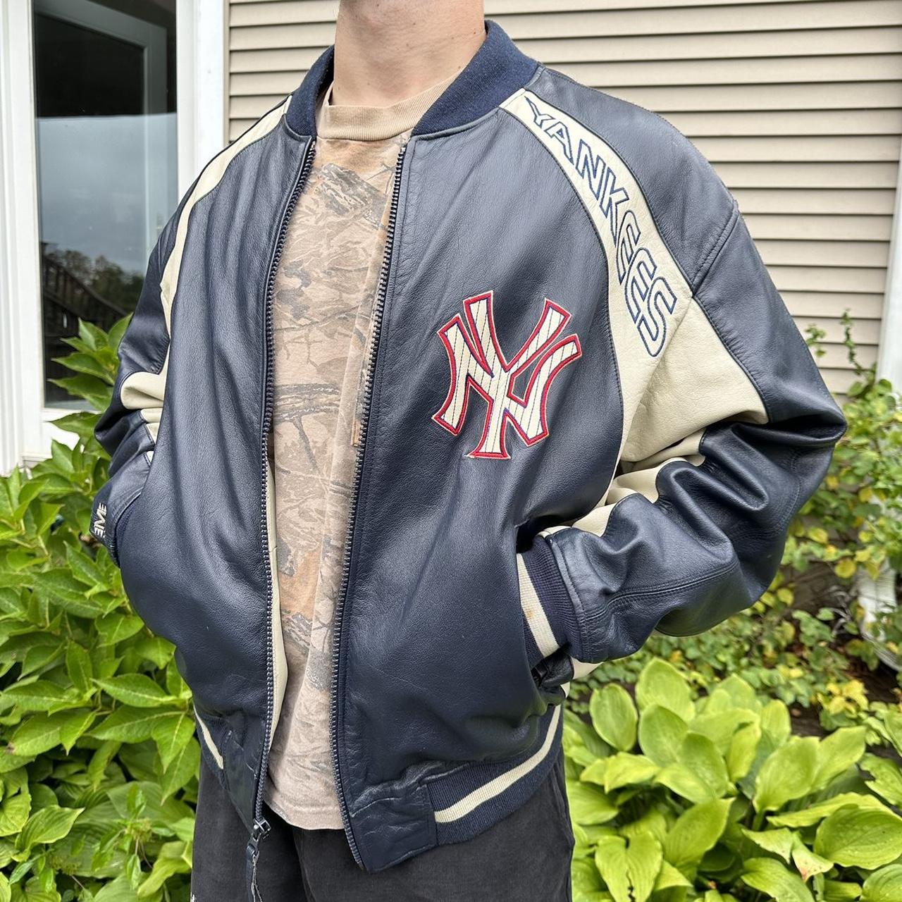 Vintage Mirage Full Leather NY Yankees Bomber