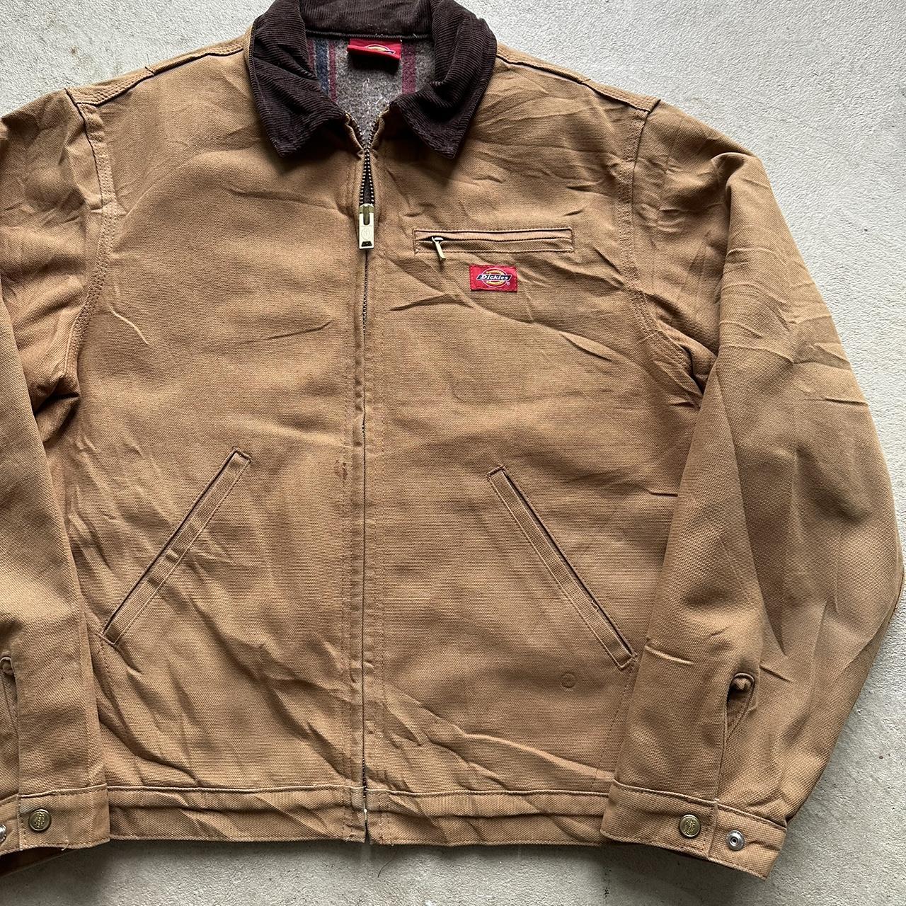 Vintage Dickies Detroit Style Tan Jacket •Size... - Depop