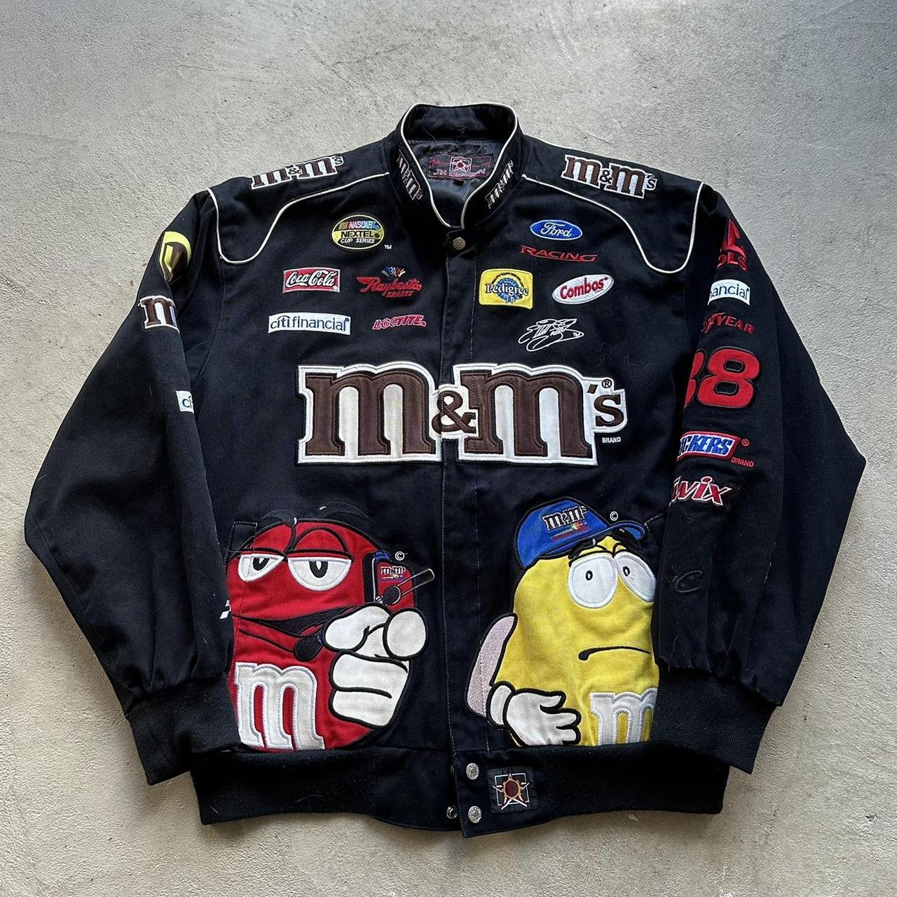 Vintage M&M’s NASCAR Racing Jacket •Size men’s XL,... - Depop