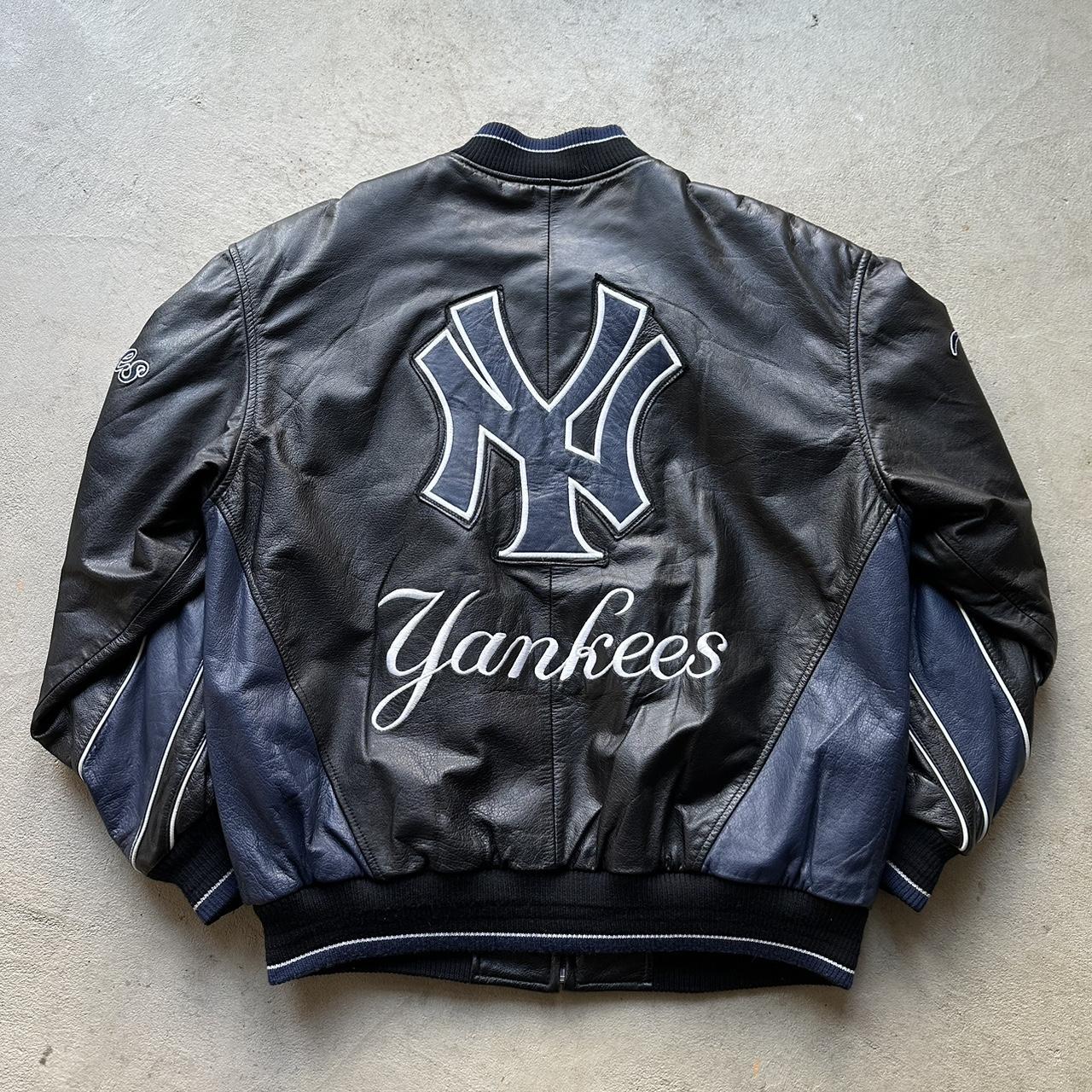 Vintage New York Yankees Leather Jacket •Size men’s... Depop