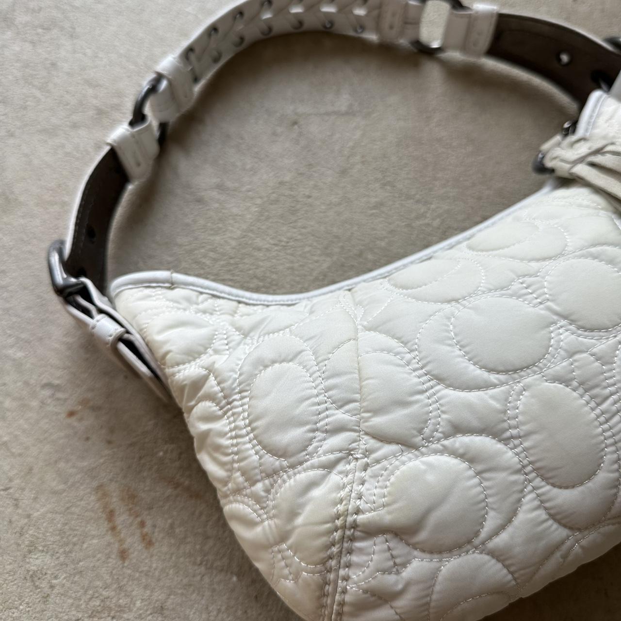 Vintage Y2K Coach Quilted White Hobo Shoulder Bag - Etsy