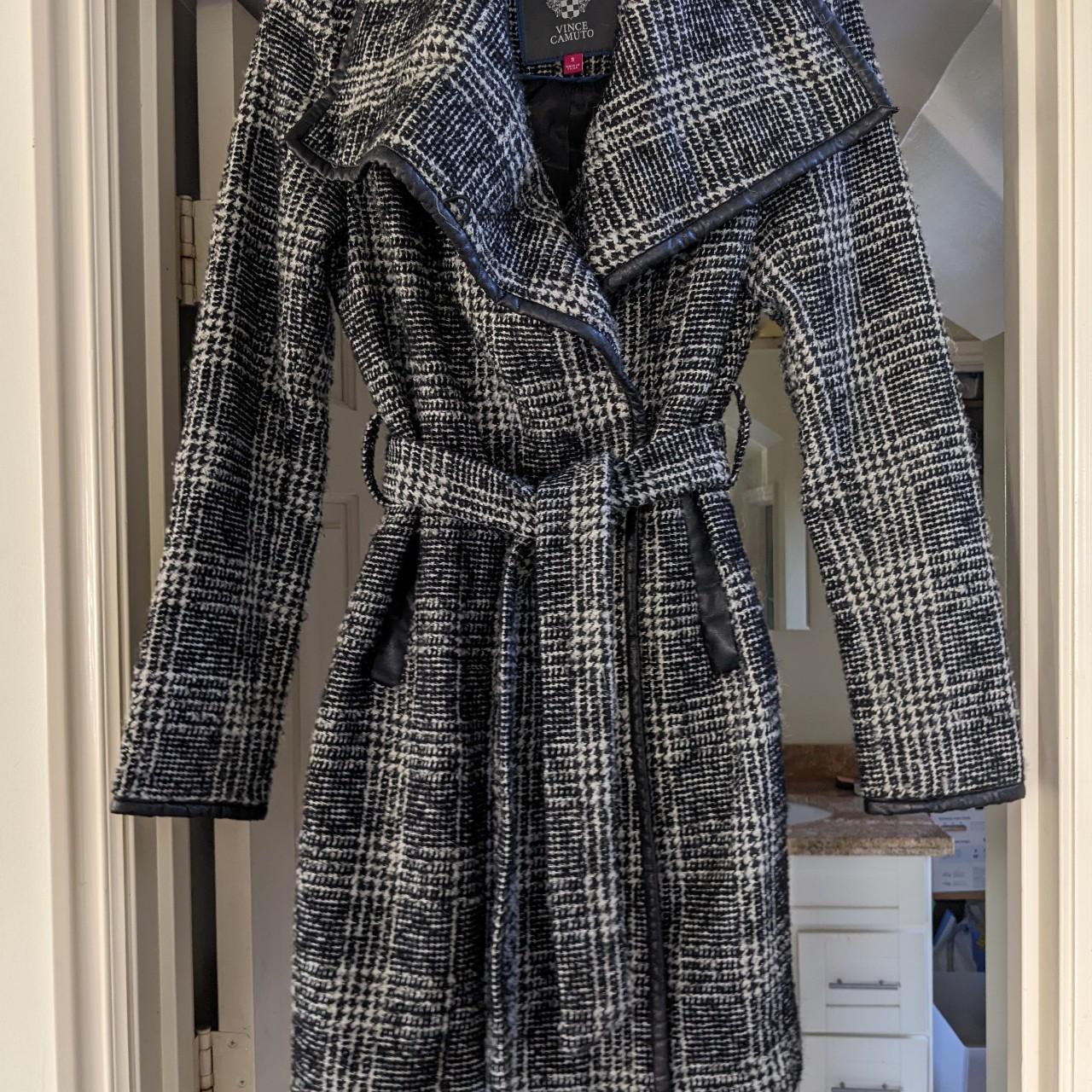 Vince camuto cheap plaid coat