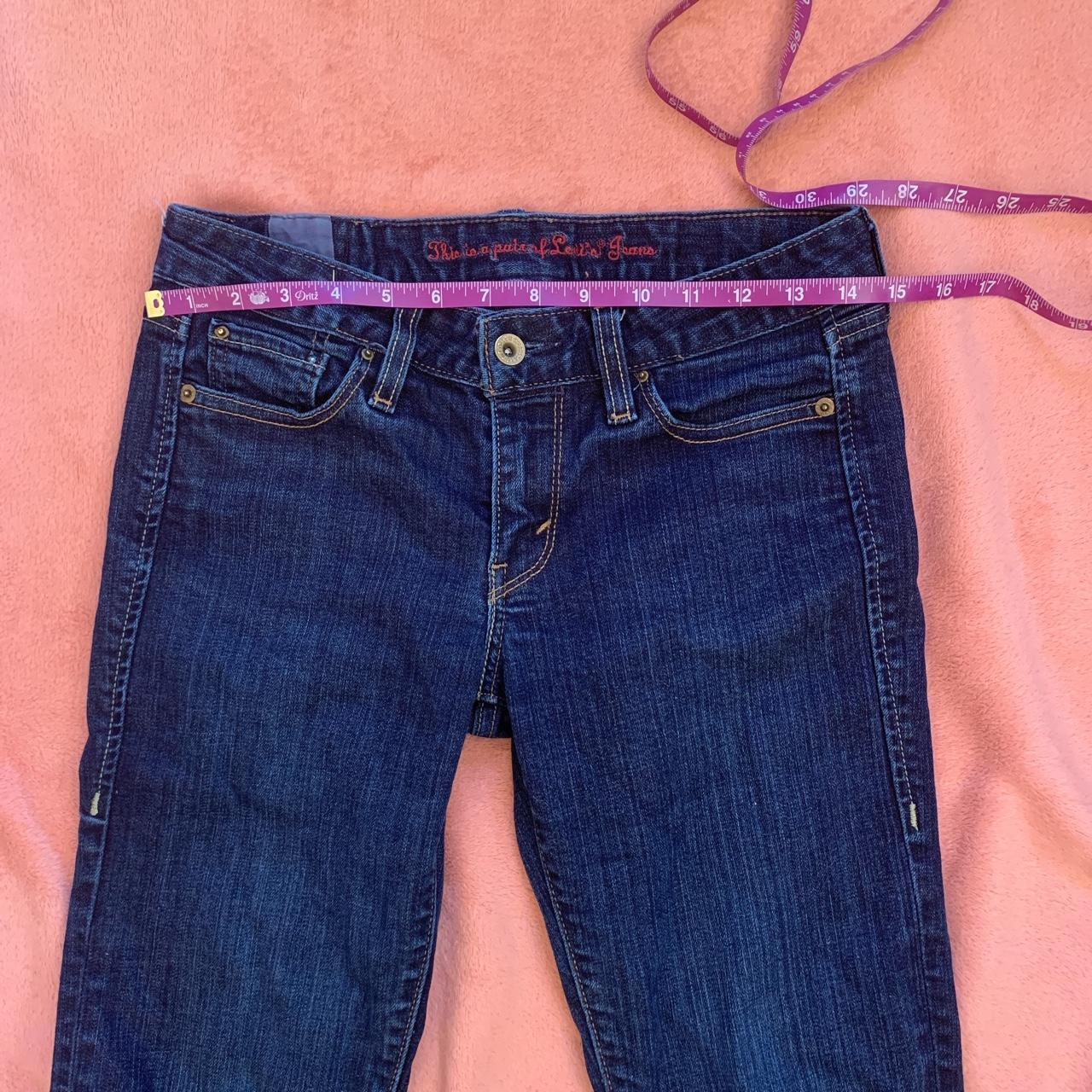 Levis Lowrise Flare Darkwash Size Jeans Depop