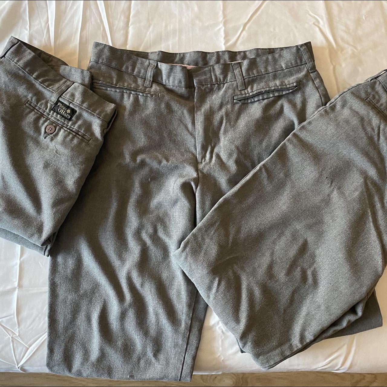 BUNDLE UNIFORM PANTS Flynn o hara Grey uniform pants... - Depop