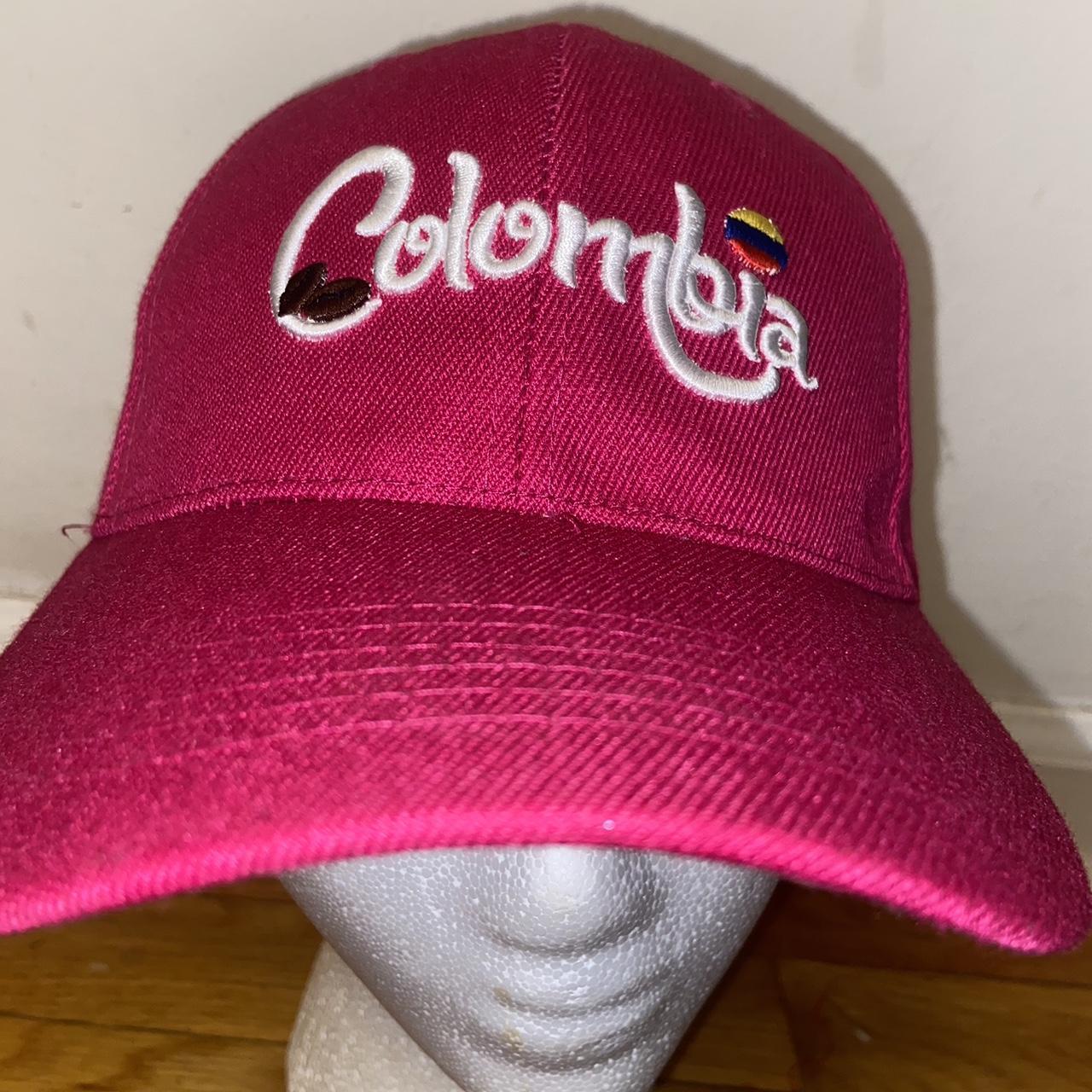 Women's Pink and White Hat Depop