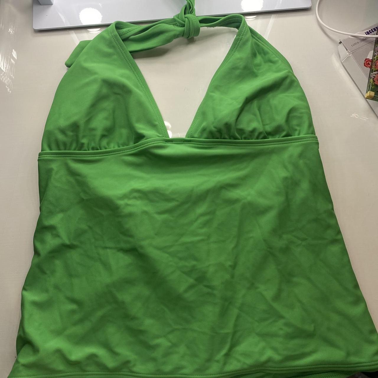 bright green tankini top can be worn as tank top - Depop