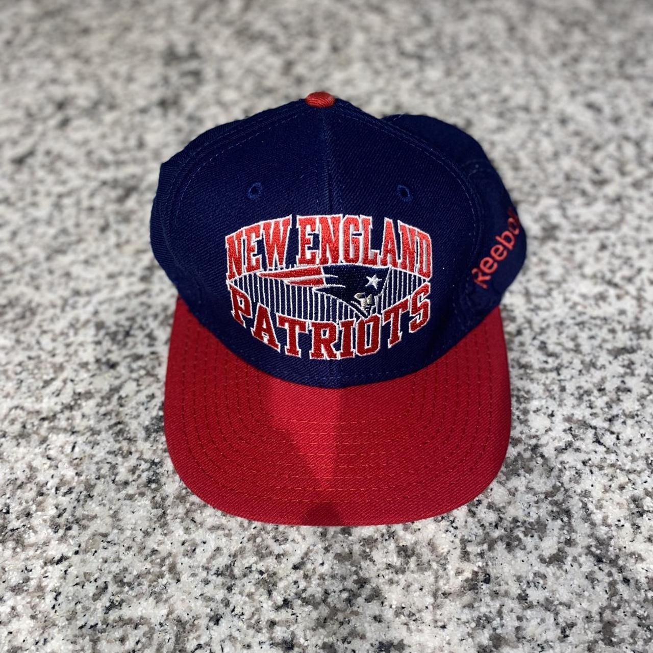 Vintage Reebok patriots hat. Slight stain inside - Depop