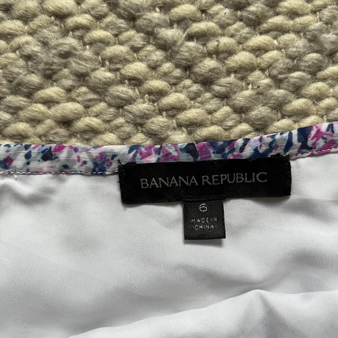 Banana republic patterned ruffle mini skirt Side... - Depop