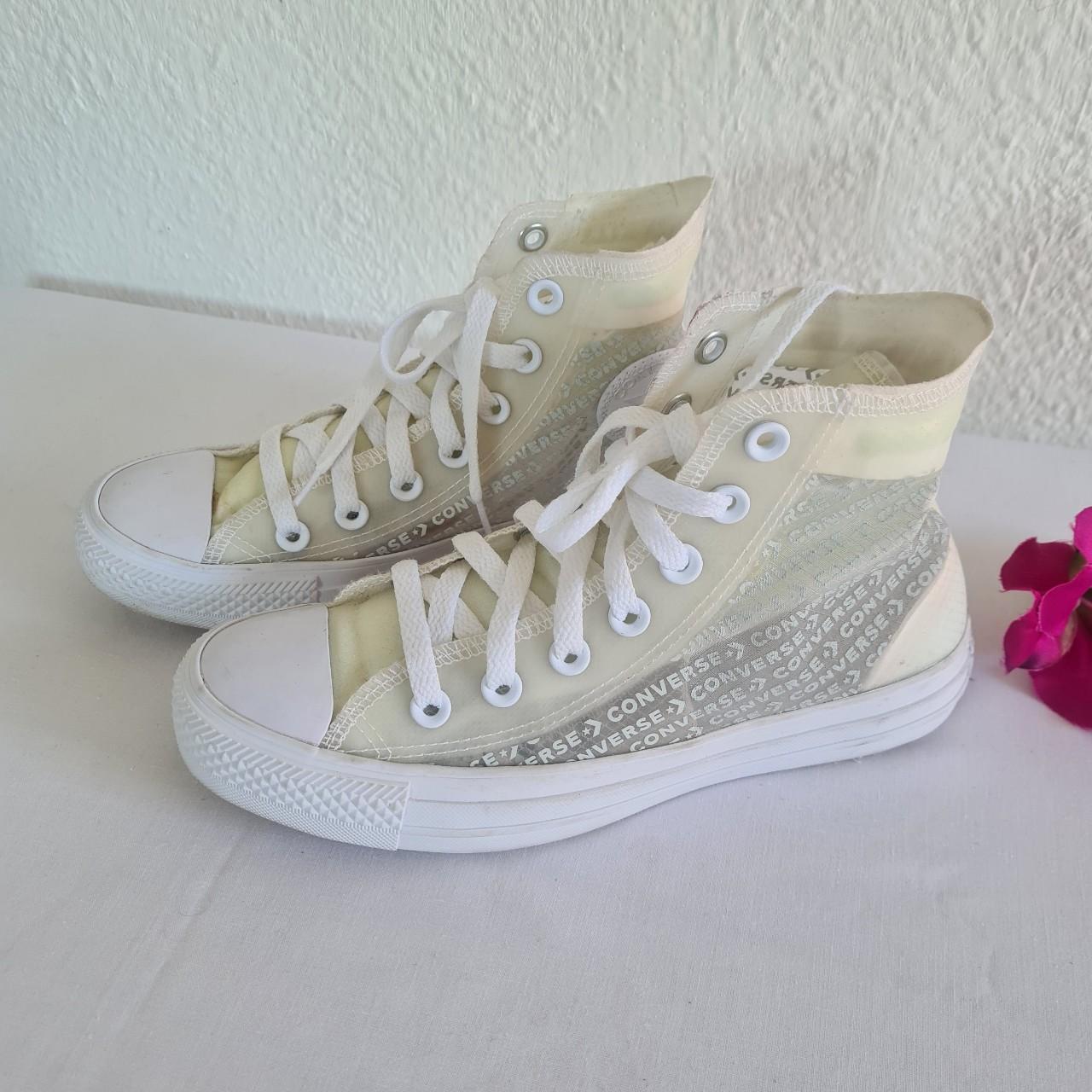 White converse boots store size 5