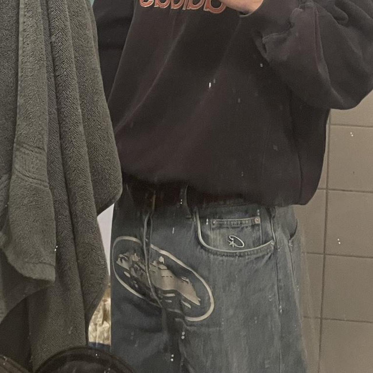 corteizデニム BAGGY JEANS Corteiz Alcatraz Baggy Jeans - Black