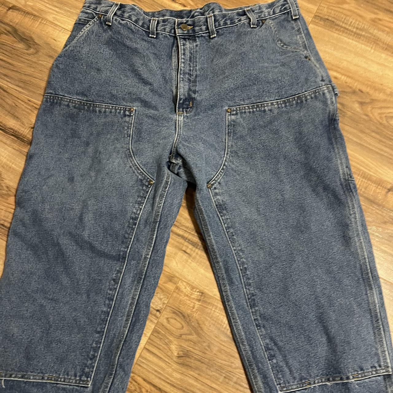 Vintage Carhartt double knee jeans🔥 Inseam is a... - Depop