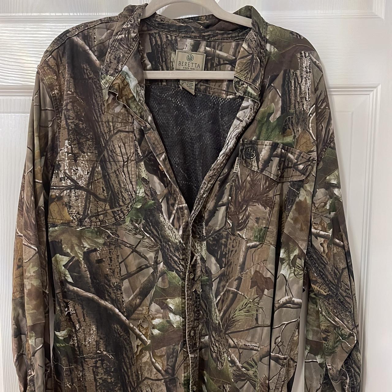 Beretta Realtree Shooting Shirt Turkey Hunting Camo... - Depop