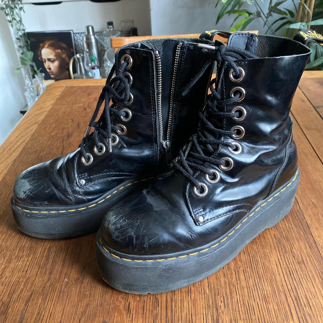 Dr Martens Jadon Platform boots in well worn