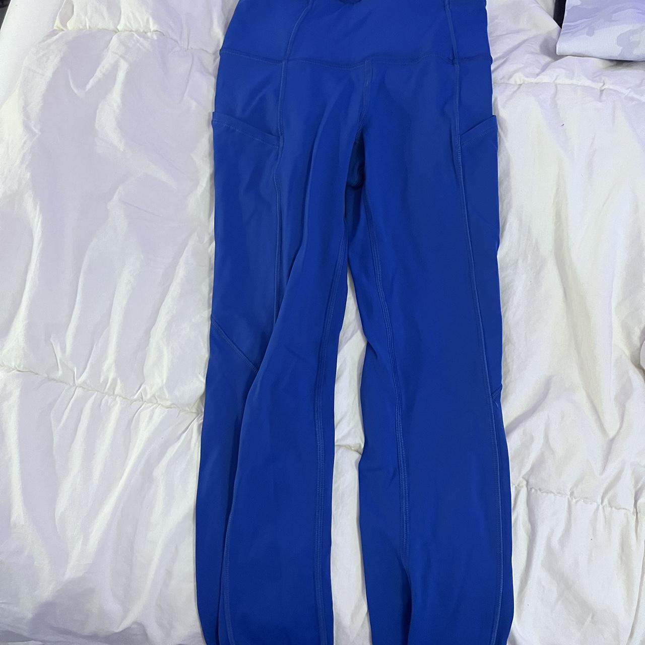 blue lululemon leggings w pockets full... Depop