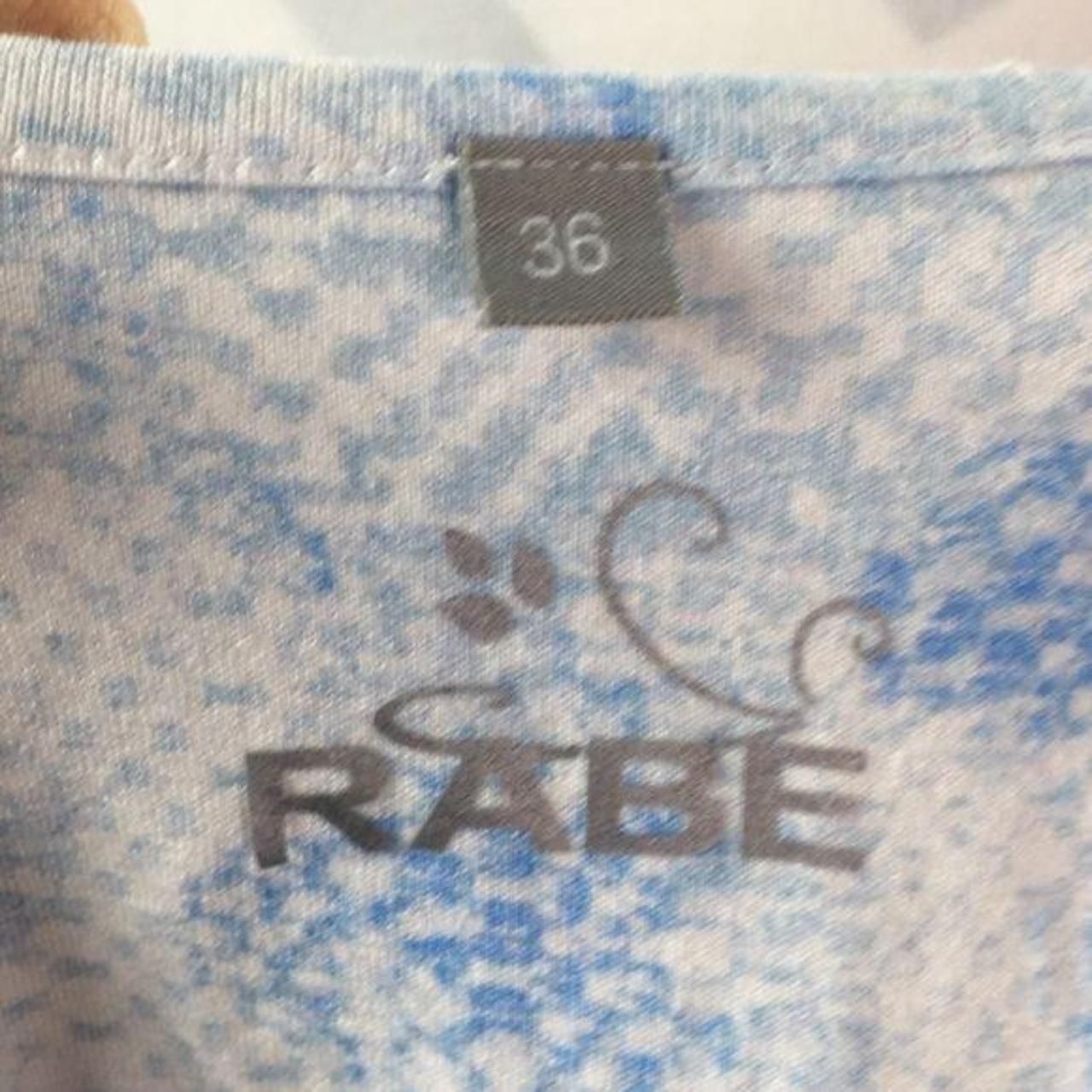 Rabe Graphic Tee 6 Depop *White - Blue... Size Shirt