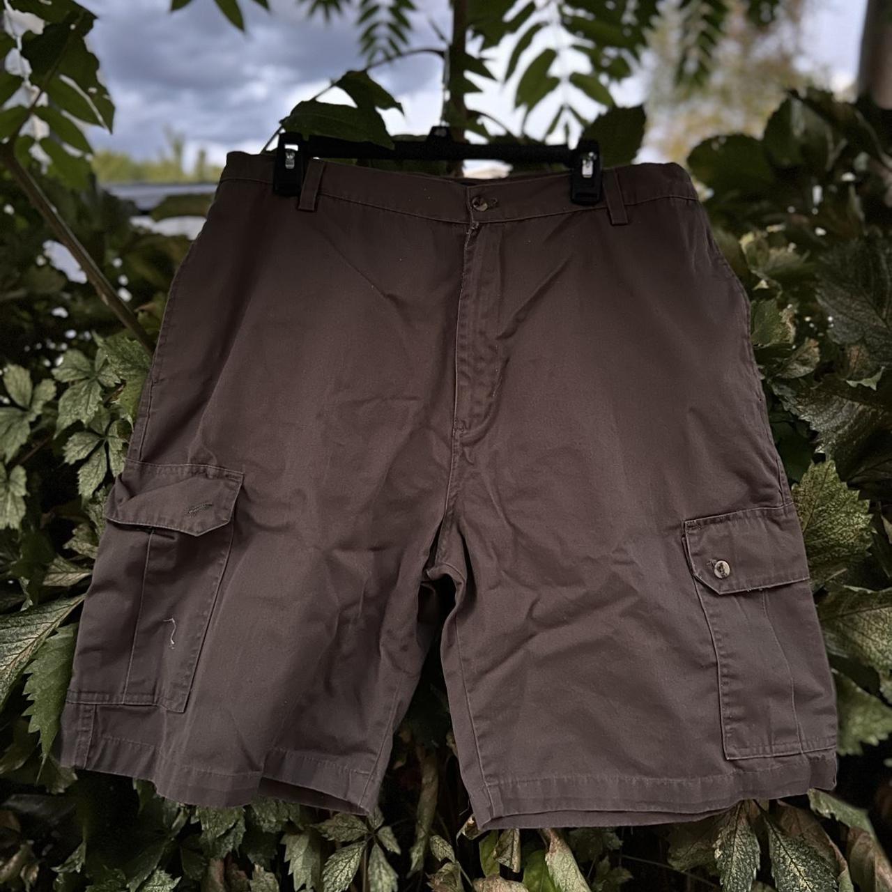 Cargo brown shorts -Size: 36waist -Great condition... - Depop