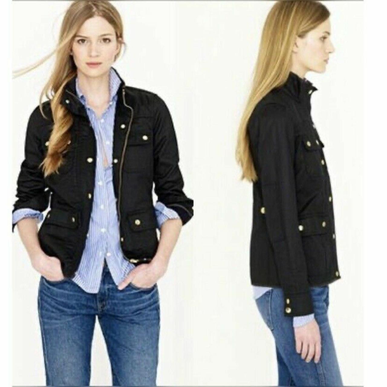 J. Crew Downtown Field Jacket in Black and Gold outlet XS