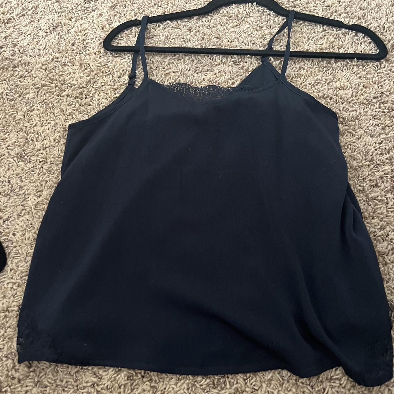 navy abercrombie lace tank top Depop
