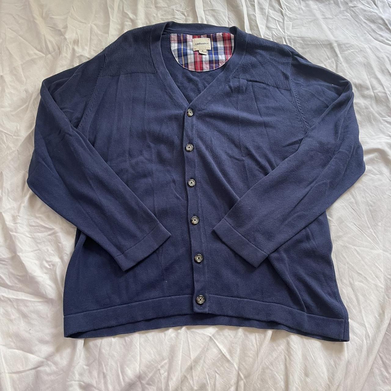 Navy G.H. Bass & Co cardigan. No flaws and really... - Depop