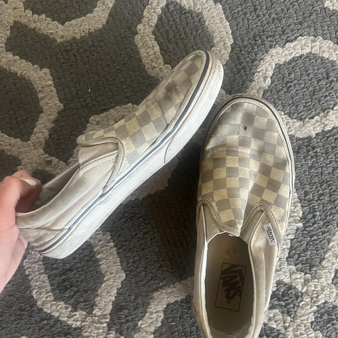 purple checkered vans - Depop