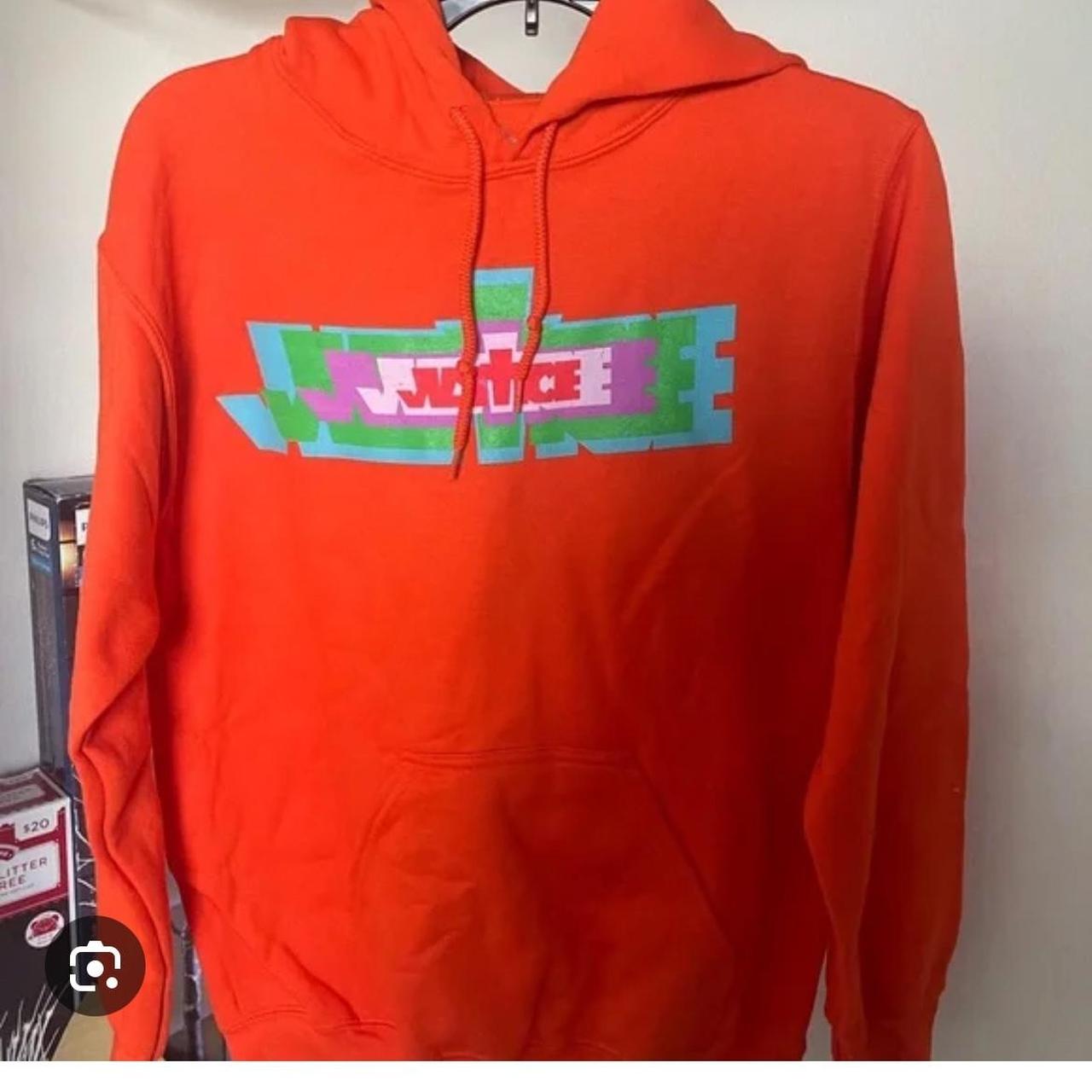 Justin Bieber Tour merch orange justice hoodie Depop