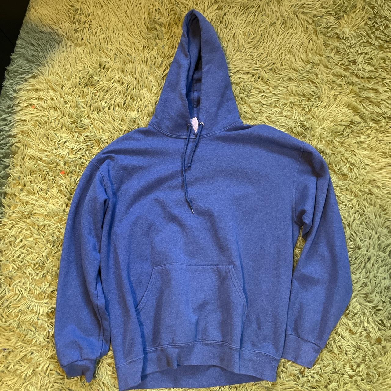 Jerzees Men's Blue Hoodie | Depop