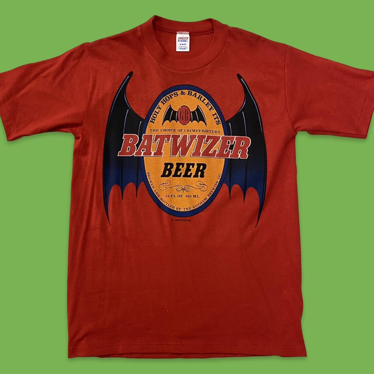 Vintage 80s 1989 Batman Budweiser Collab Batwizer...