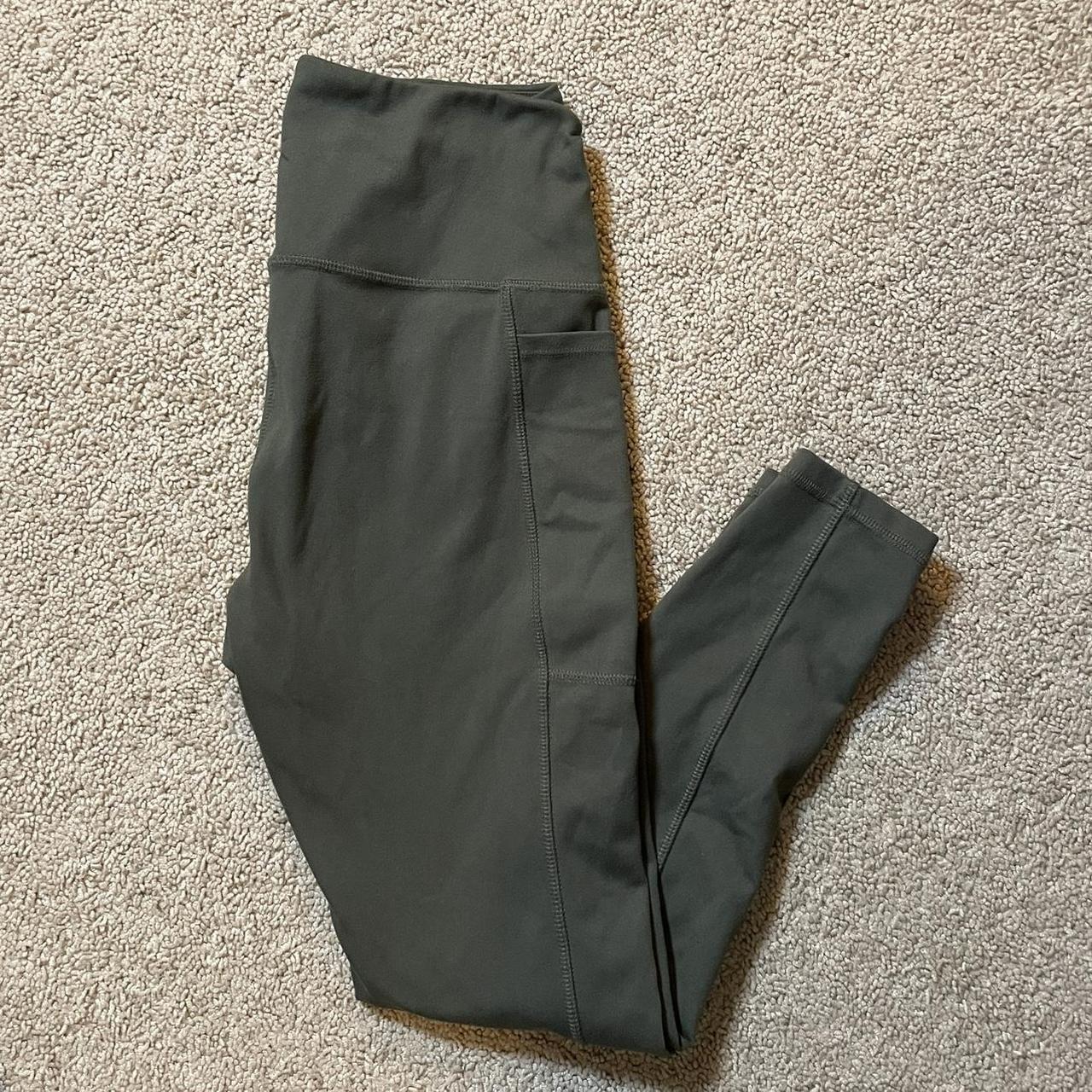Olive green buttery soft leggings, only worn a - Depop