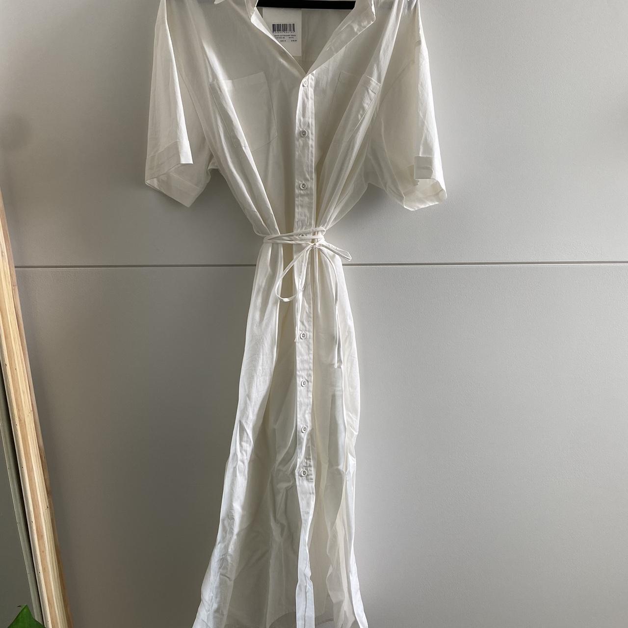 White linen dress size clearance 16