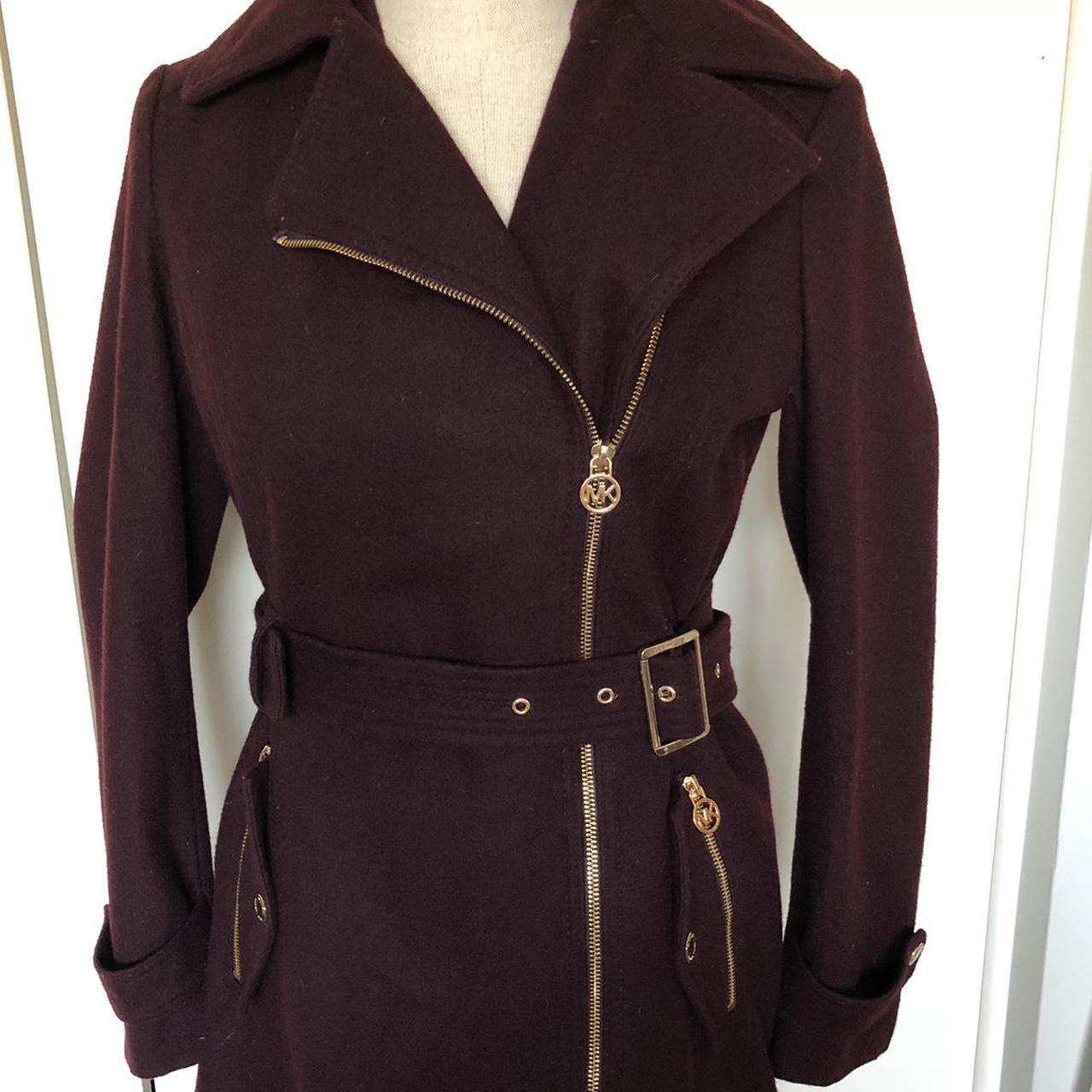 Michael kors clearance burgundy coat