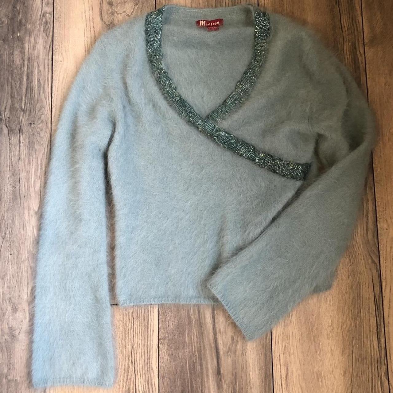 Monsoon Cozy And Sparkly Beaded Sweater #sweater... - Depop