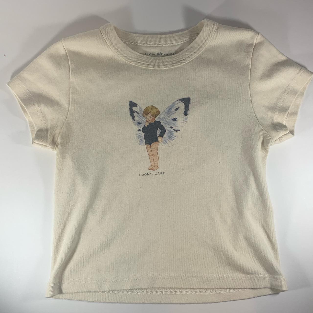 Brandy Melville Baby Angel I Dont Care Graphic Depop