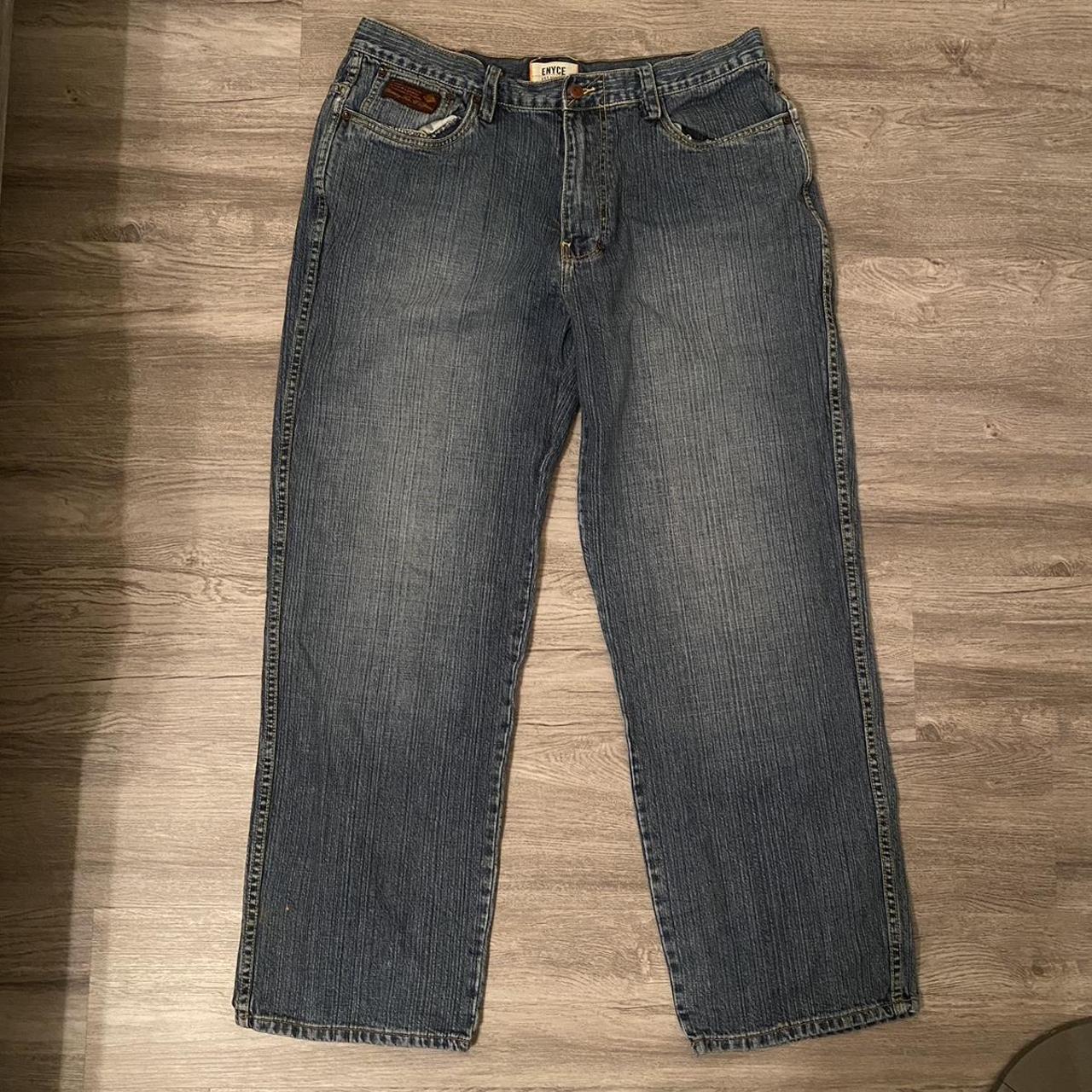 Men's Blue and Orange Jeans | Depop