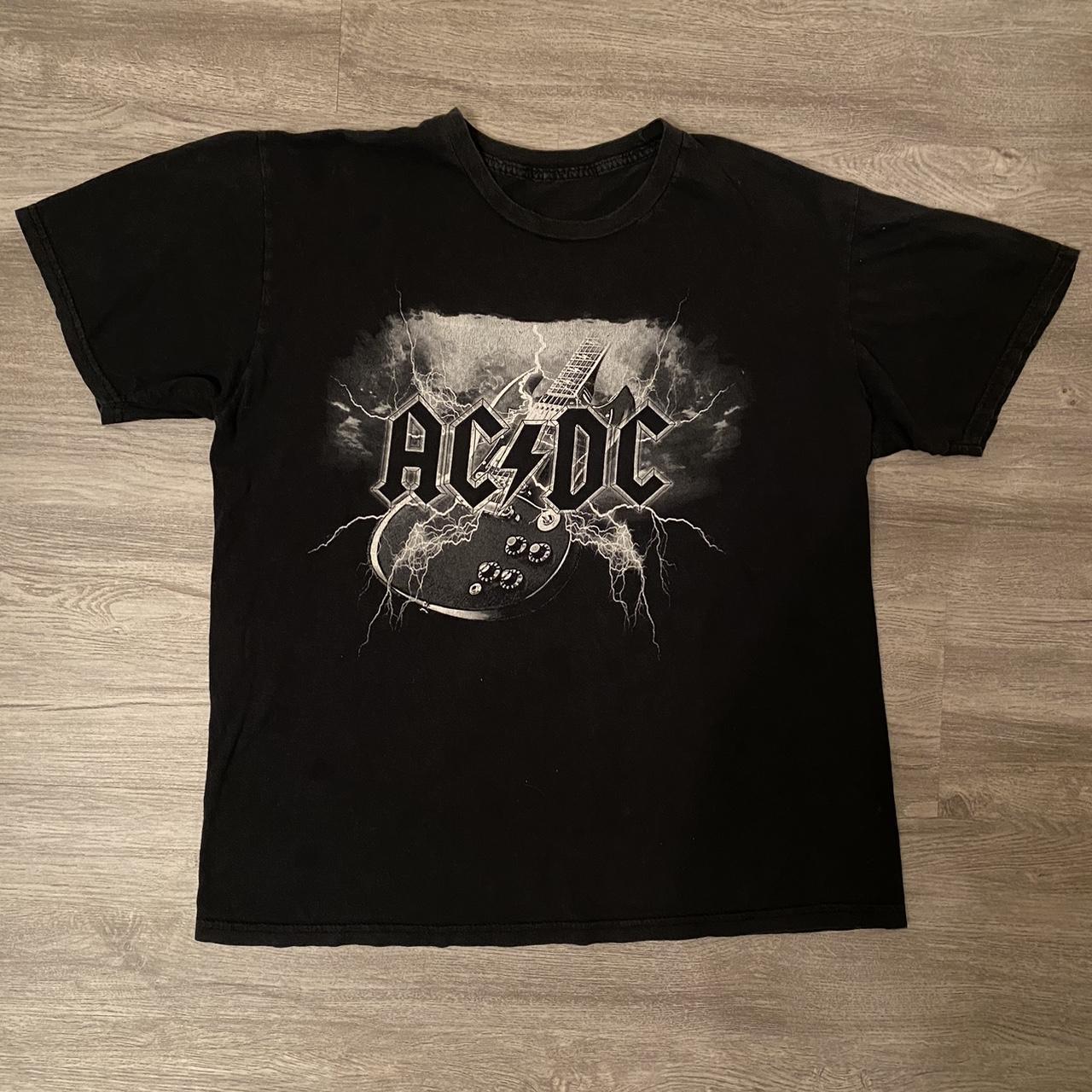 AC/DC Tee Cool Front Graphic Men’s Large, No Tag... - Depop