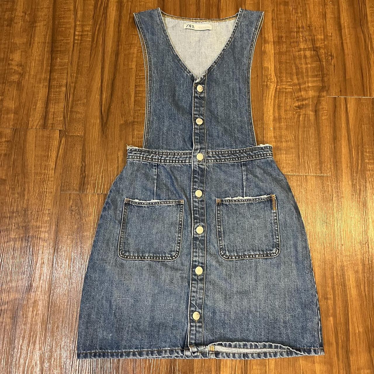 Jean overall skirt zara best sale